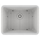 preview thumbnail 10 of 14, Lexicon Platinum 2318 Quartz Composite Single Bowl Kitchen Sink White