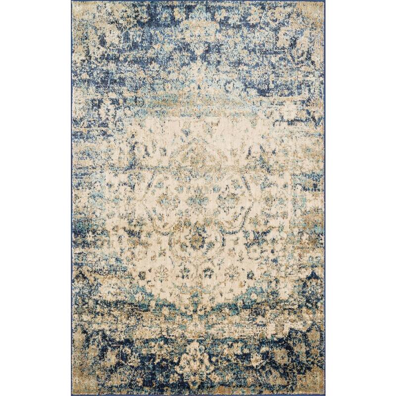 Alexander Home Contessa Distressed Transitional Medallion Rug