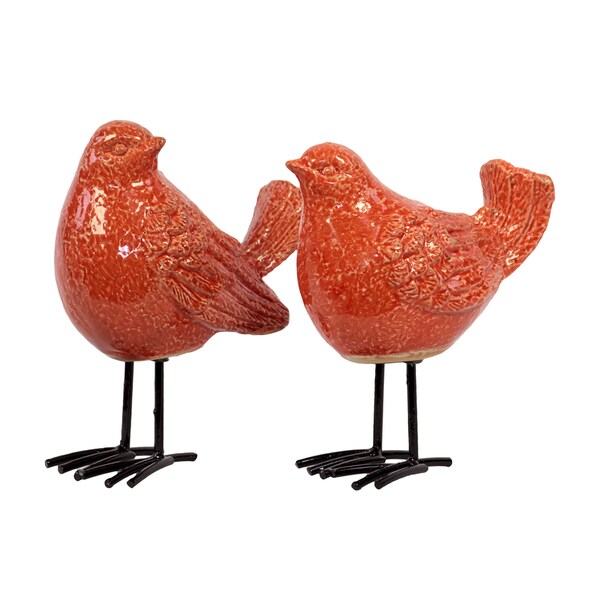 orange bird figurine