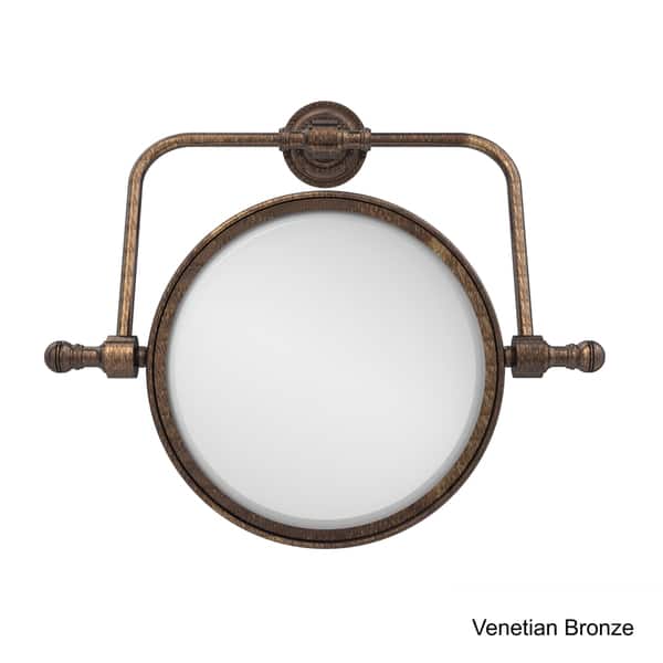 Allied Brass Retro Dot 7-in x 8-in Distressed Bronze Double-Sided Magnifying Wall-Mounted Vanity Mirror Allied Brass Retro Dot 7-in x 8-in Distressed Bronze Double-Sided Magnifying Wall-Mounted Vanity Mirror