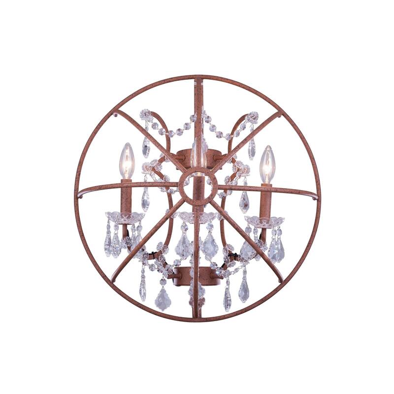 Somette Durham Collection Rustic Bronze Gyro Wall Sconce