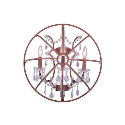 Somette Durham Collection Rustic Bronze Gyro Wall Sconce