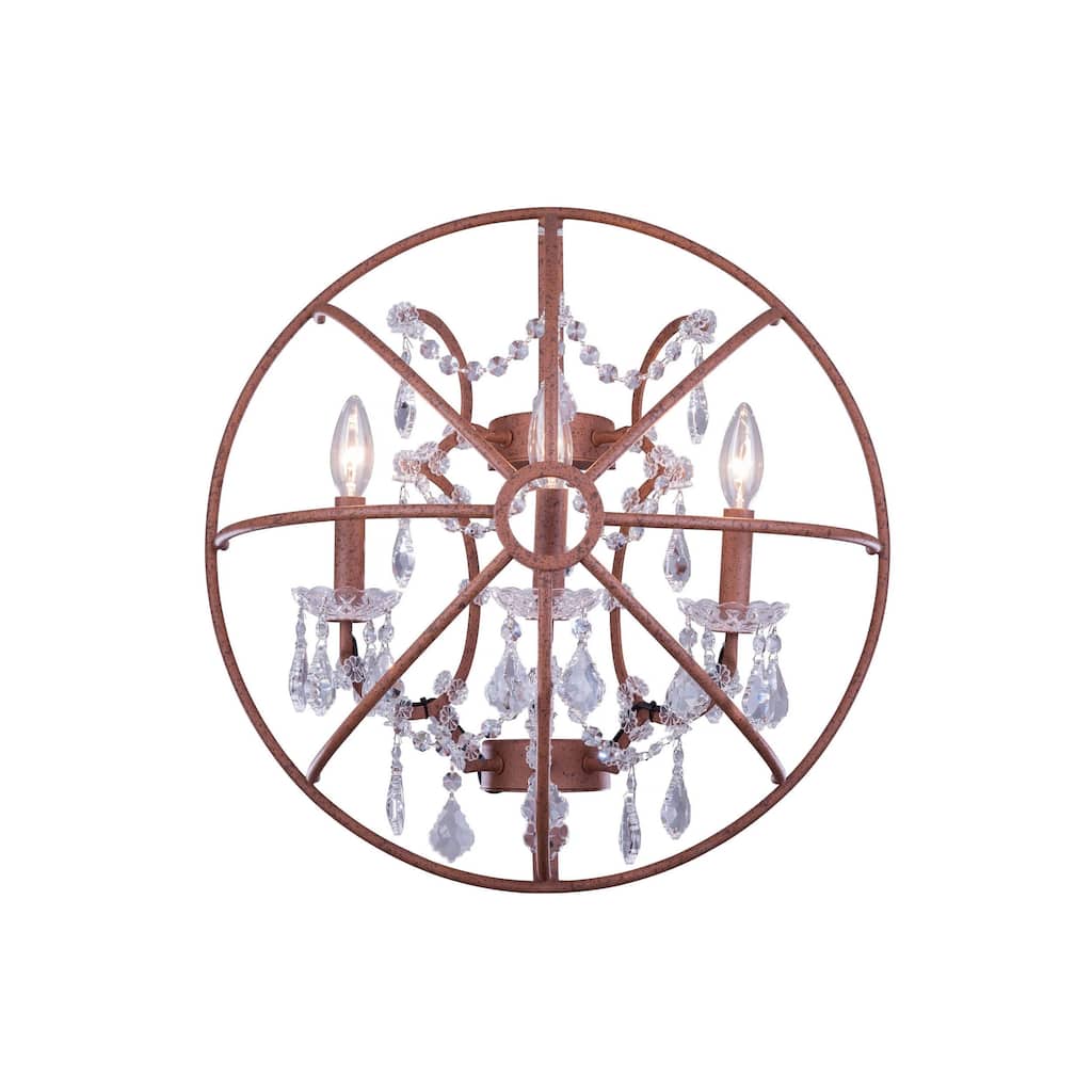 Somette Durham Collection Rustic Bronze Gyro Wall Sconce