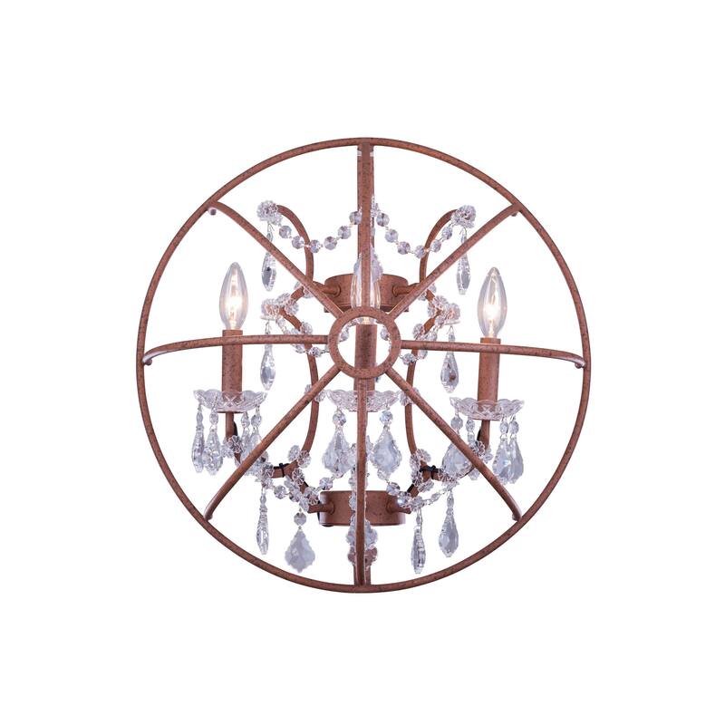 Somette Durham Collection Rustic Bronze Gyro Wall Sconce