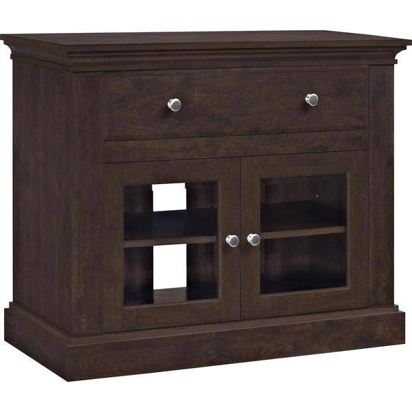 Shop Altra Brandywine Antique Cherry 37 Inch Tv Stand With Glass