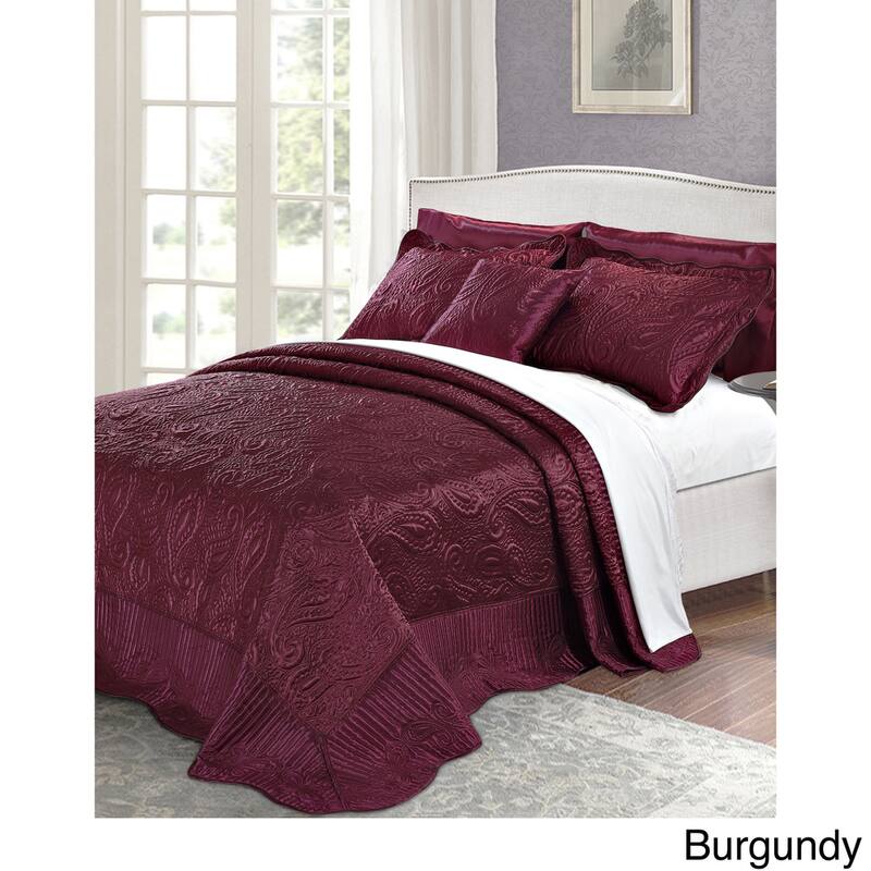 Serenta Quilted Satin 4-piece Bedspread Set