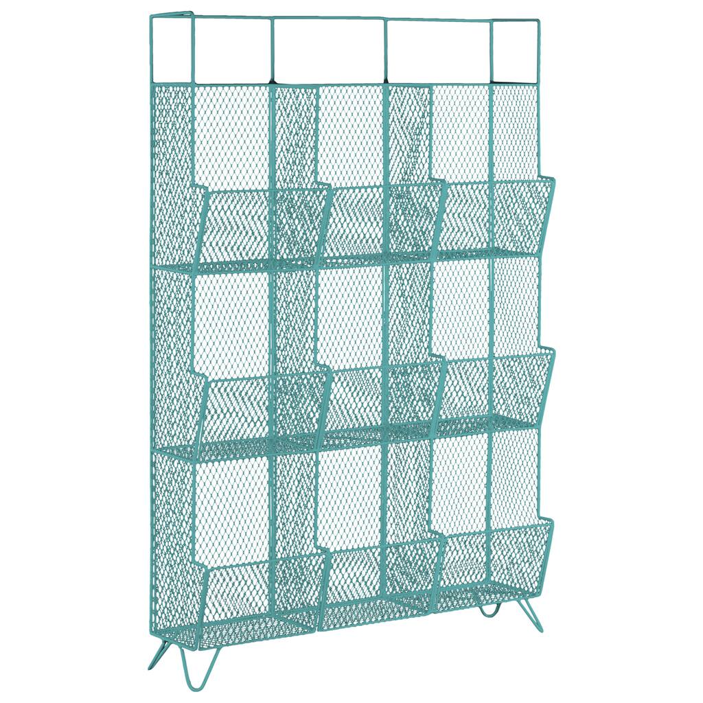Metal Floor Shelf with 9 Storage Bins and 3 Top Shelves