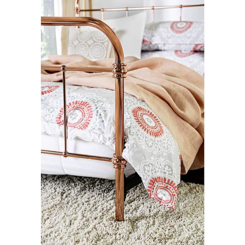 Furniture of America Vore Modern Gold Metal Slatted Panel Bed