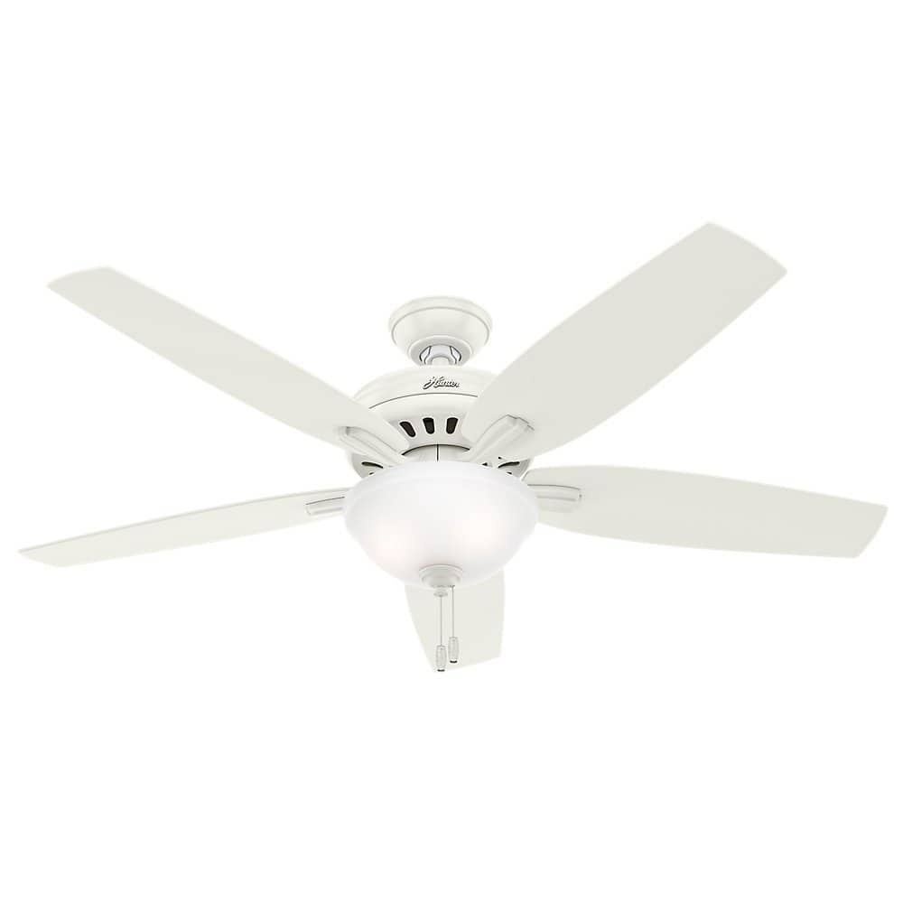Hunter 56" Newsome Ceiling Fan with LED Light Kit and Pull Chain - Fresh White