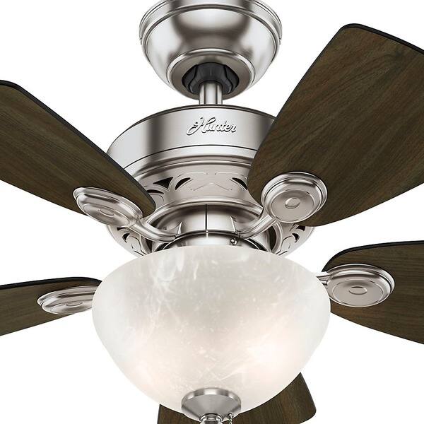 Shop Hunter Fan Watson 34 Inch Brushed Nickel With 5 Dark