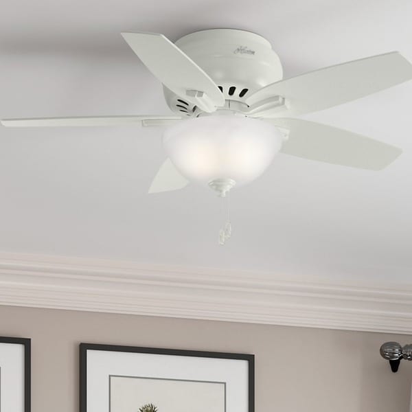 Ceiling Fans Hunter 42 Newsome Low Profile Fresh White