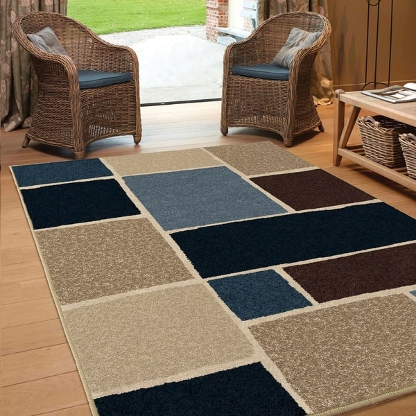 Carolina Weavers Bermuda Collection Boxview Multi Area Rug - 7'8 x 10'10