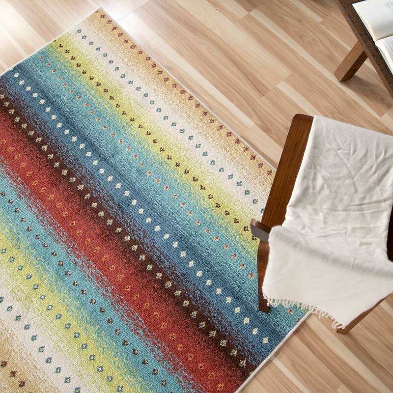 Indoor/ Outdoor Sarthe Stripes Area Rug