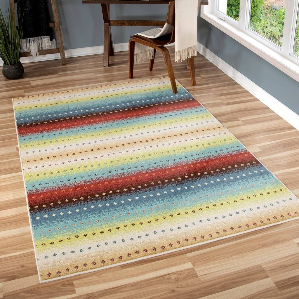 Indoor/ Outdoor Sarthe Stripes Area Rug