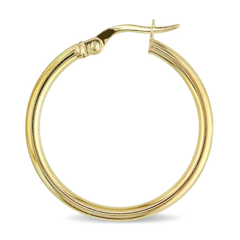 Miadora 10k Yellow Gold Italian Hoop Earrings