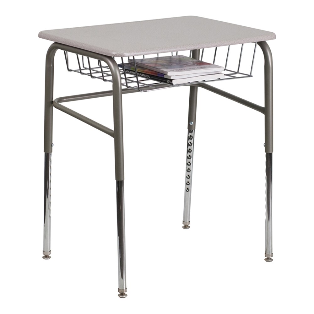 Shop Offex Student Desk With Grey Nebula Plastic Top Adjustable