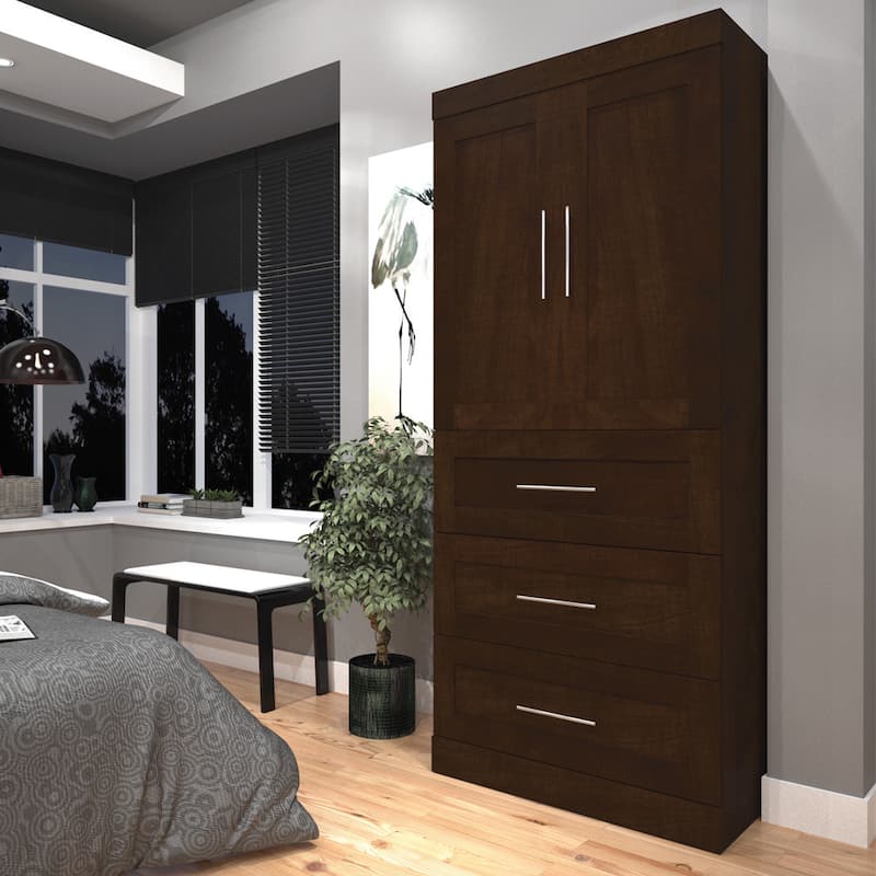 Pur 36W Wardrobe with Drawers by Bestar