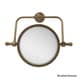 preview thumbnail 11 of 14, Allied Brass Retro Wave Collection Wall Mounted Swivel Make-Up Mirror 8-inch Diameter with 4X Magnification - 8"D Brushed Bronze - Bronze Finish/Brushed - Bathroom-Vanity