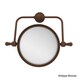 preview thumbnail 12 of 14, Allied Brass Retro Wave Collection Wall Mounted Swivel Make-Up Mirror 8-inch Diameter with 4X Magnification - 8"D Antique Bronze - Antique/Bronze Finish - Bathroom-Vanity