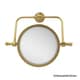 preview thumbnail 6 of 14, Allied Brass Retro Wave Collection Wall Mounted Swivel Make-Up Mirror 8-inch Diameter with 4X Magnification - 8"D unlacquered brass - Polished/Brass Finish - Bathroom-Vanity