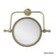 preview thumbnail 7 of 14, Allied Brass Retro Wave Collection Wall Mounted Swivel Make-Up Mirror 8-inch Diameter with 4X Magnification - 8"D Satin brass - Satin/Brass Finish - Bathroom-Vanity