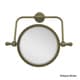 preview thumbnail 13 of 14, Allied Brass Retro Wave Collection Wall Mounted Swivel Make-Up Mirror 8-inch Diameter with 4X Magnification - 8"D Antique Brass - Antique/Brass Finish - Bathroom-Vanity