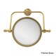 preview thumbnail 10 of 14, Allied Brass Retro Wave Collection Wall Mounted Swivel Make-Up Mirror 8-inch Diameter with 4X Magnification - 8"D Polished brass - Polished/Brass Finish - Bathroom-Vanity
