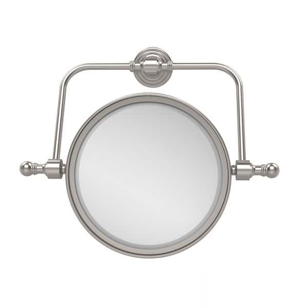 slide 2 of 16, Allied Brass Retro Wave Collection Wall Mounted Swivel Make-Up Mirror 8-inch Diameter with 4X Magnification - 8"D