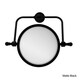 preview thumbnail 5 of 14, Allied Brass Retro Wave Collection Wall Mounted Swivel Make-Up Mirror 8-inch Diameter with 4X Magnification - 8"D Matte Black - Matte - Bathroom-Vanity