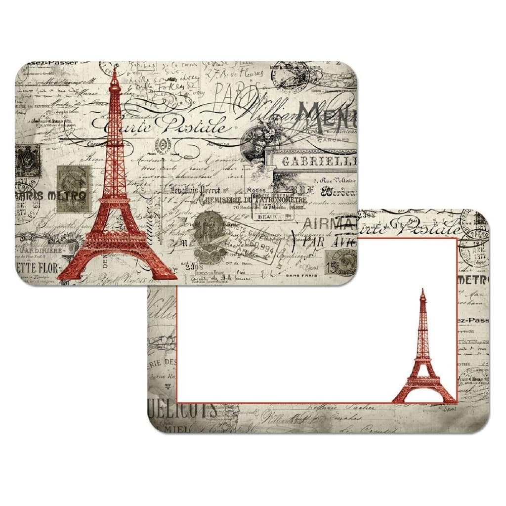 Counterart Eiffel Tower Paris Reversible Plastic Placemats (Set of 4)