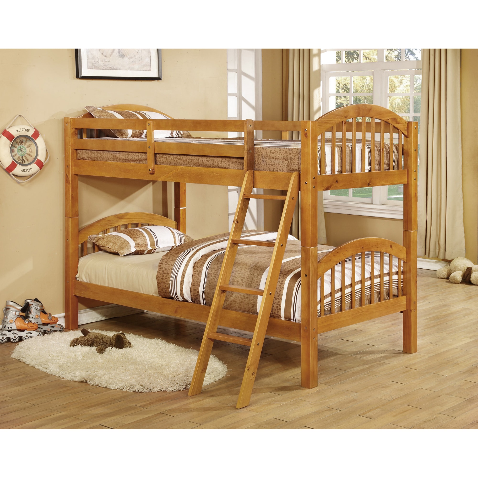 Shop Twin Wood Bunk Bed - Free Shipping Today - Overstock.com - 11614011