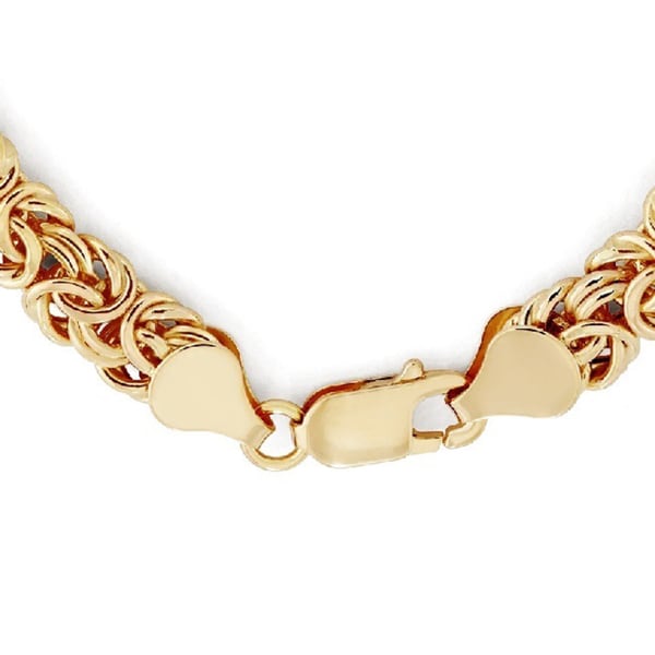 with Secure Lobster Lock Clasp 7.5mm Solid 14k Yellow Gold Medical Soft Diamond-Shape Red Enamel Figaro ID Bracelet