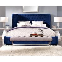 Finley Blue Velvet Bed - Bed Bath & Beyond - 11614286