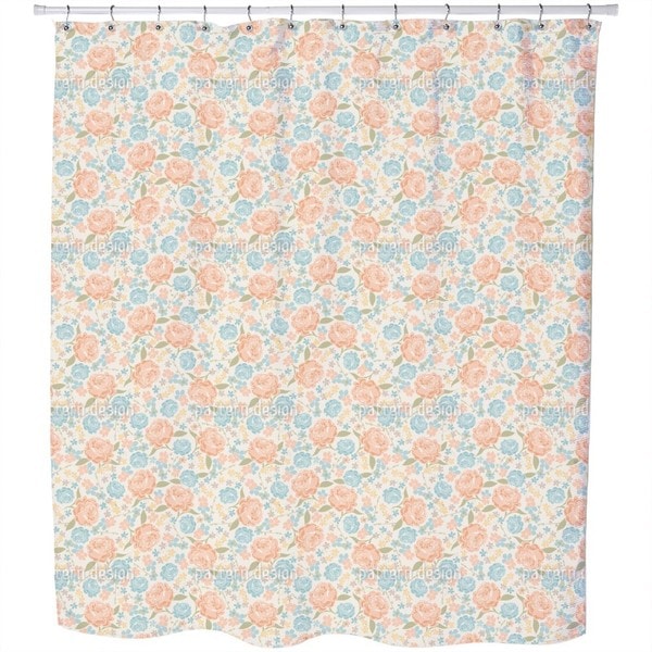 Shop Vintage Rose Garden Shower Curtain Free Shipping
