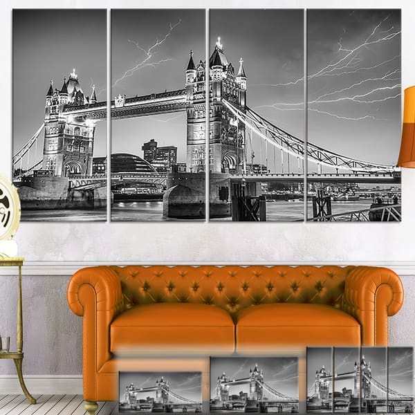 Designart Majesty Of Tower Bridge London Cityscape Photo Canvas Print Red Overstock 11614601