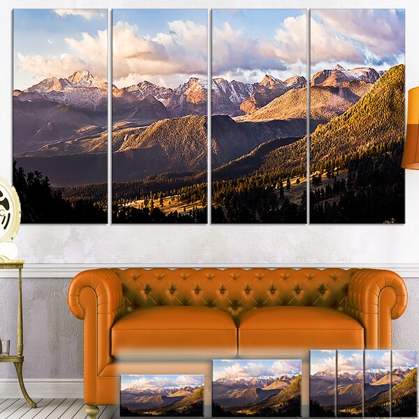 Shop Designart 'Clouds over Long's Peak Landscape' Canvas Wall Art ...