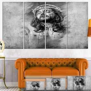 Designart Jesus Christ Portrait Digital Art Canvas Print Bed Bath Beyond