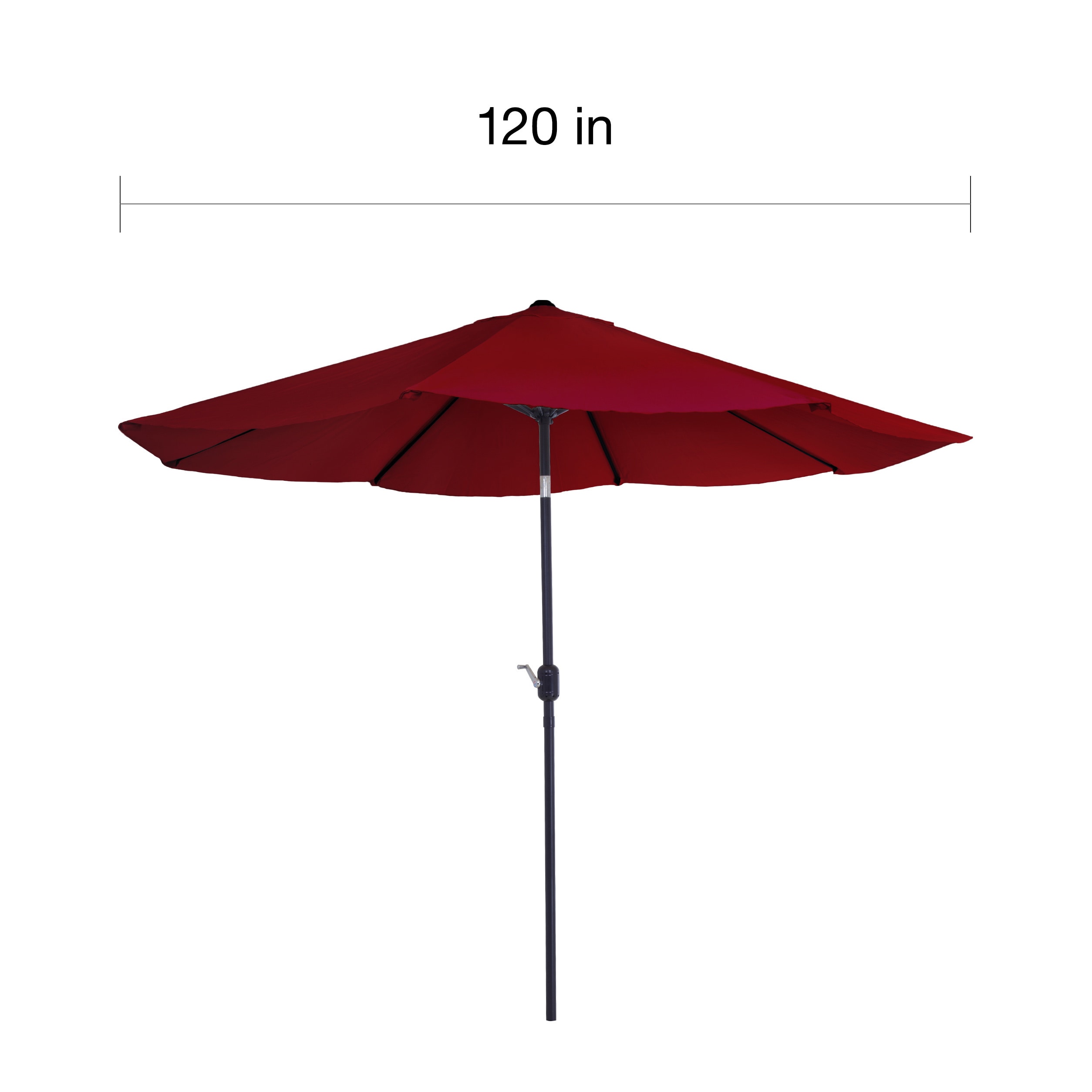 Pure Garden 10 Foot Red Aluminum Patio Umbrella With Auto 10 Foot Red Aluminum Patio Umbrella