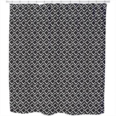 Quatrefoil in The Dark Shower Curtain