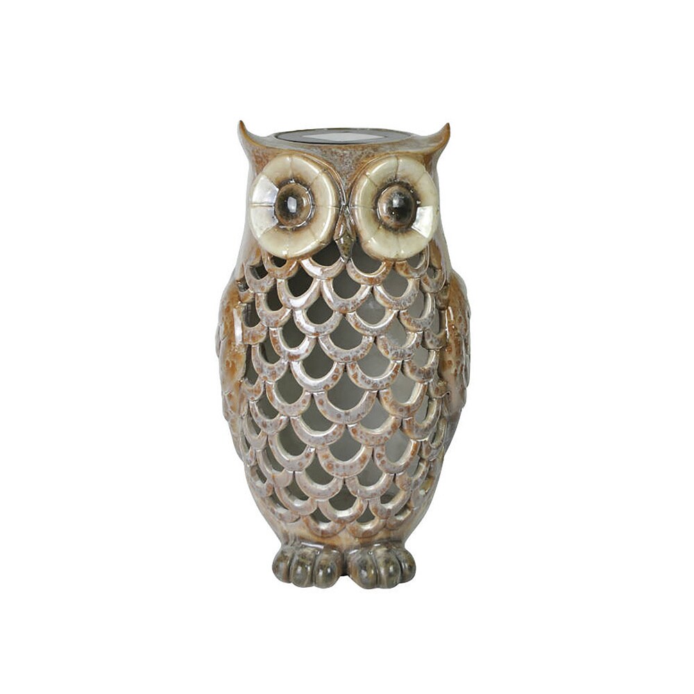 Shop Moonrays Owl Solar Light Tan Free Shipping On Orders Over