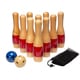 preview thumbnail 1 of 0, Hey! Play! 11 Inch Wooden Lawn Bowling Set