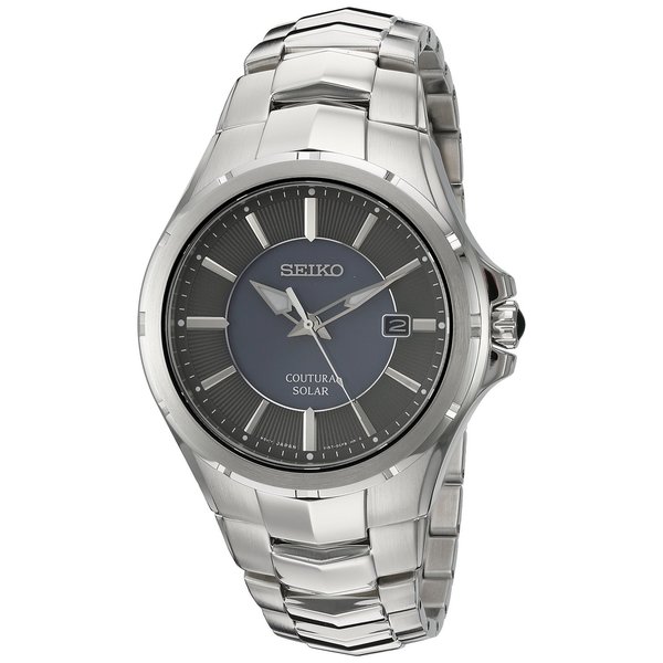 Shop Seiko Men's Stainless Steel Solar Coutura Watch with a Grey Dial ...