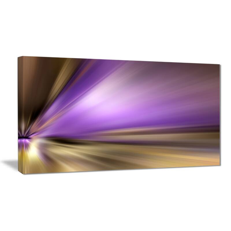 Designart "Bright Purple Shade Upward" Abstract Digital Canvas Print