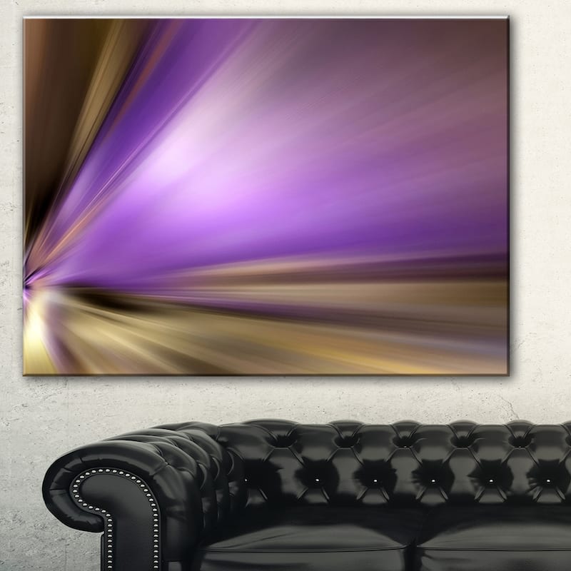 Designart "Bright Purple Shade Upward" Abstract Digital Canvas Print