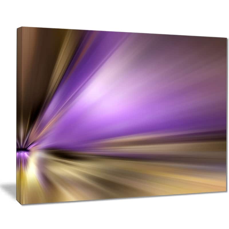 Designart "Bright Purple Shade Upward" Abstract Digital Canvas Print