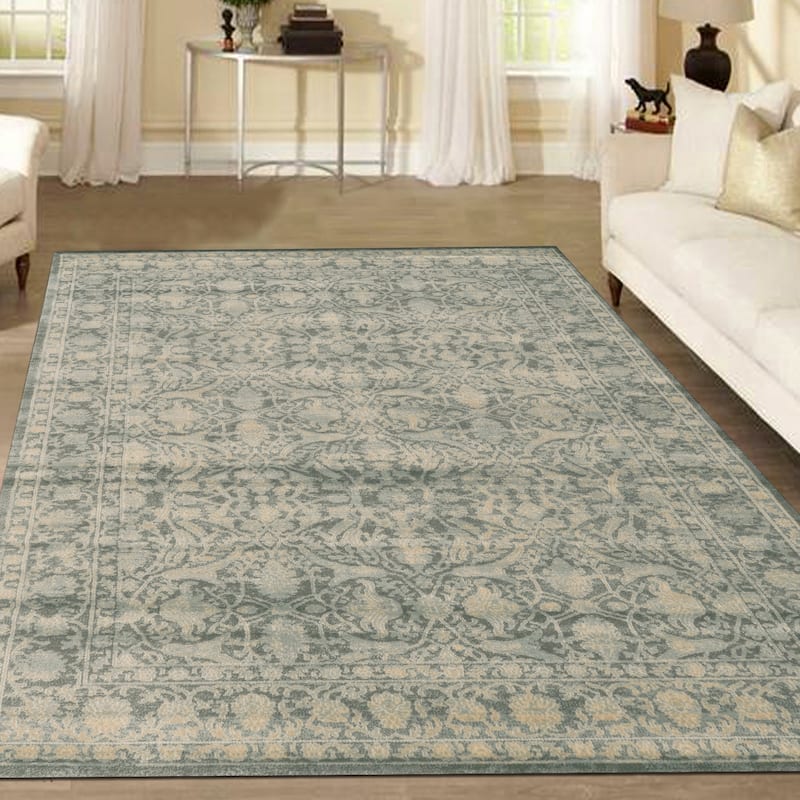 Admire Home Living Corina Traditional Oriental Distressed Vintage Pattern Area Rug - 5'3" x 7'3"/Surplus - Green