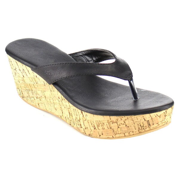 Fashion Focus Women's Thong Cork Sandals - Free Shipping On Orders Over $45 - Overstock.com 
