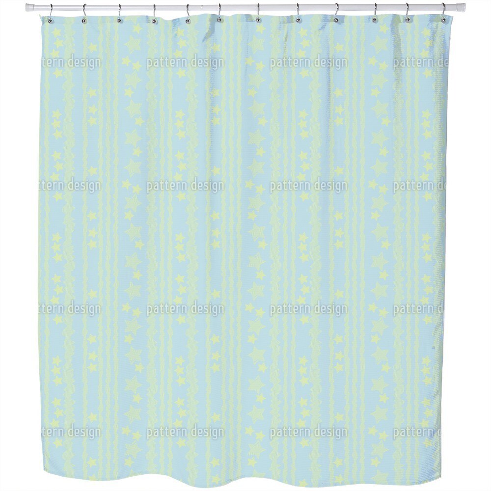 Shop Bright Stars And Stripes Shower Curtain Free Shipping Today