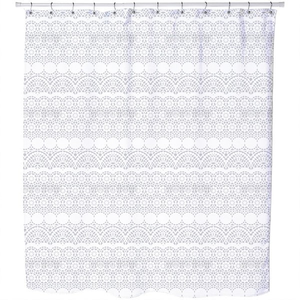 Alhambra White Shower Curtain