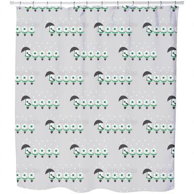 Flowers in The Rain Shower Curtain